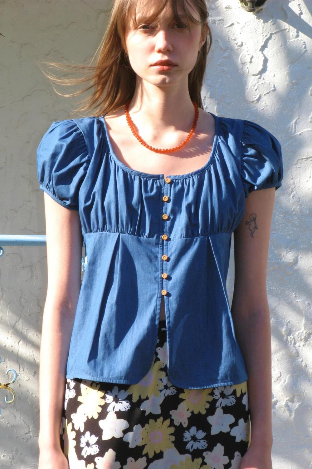 시눈 Shirring Puff Blouse 상품이미지6