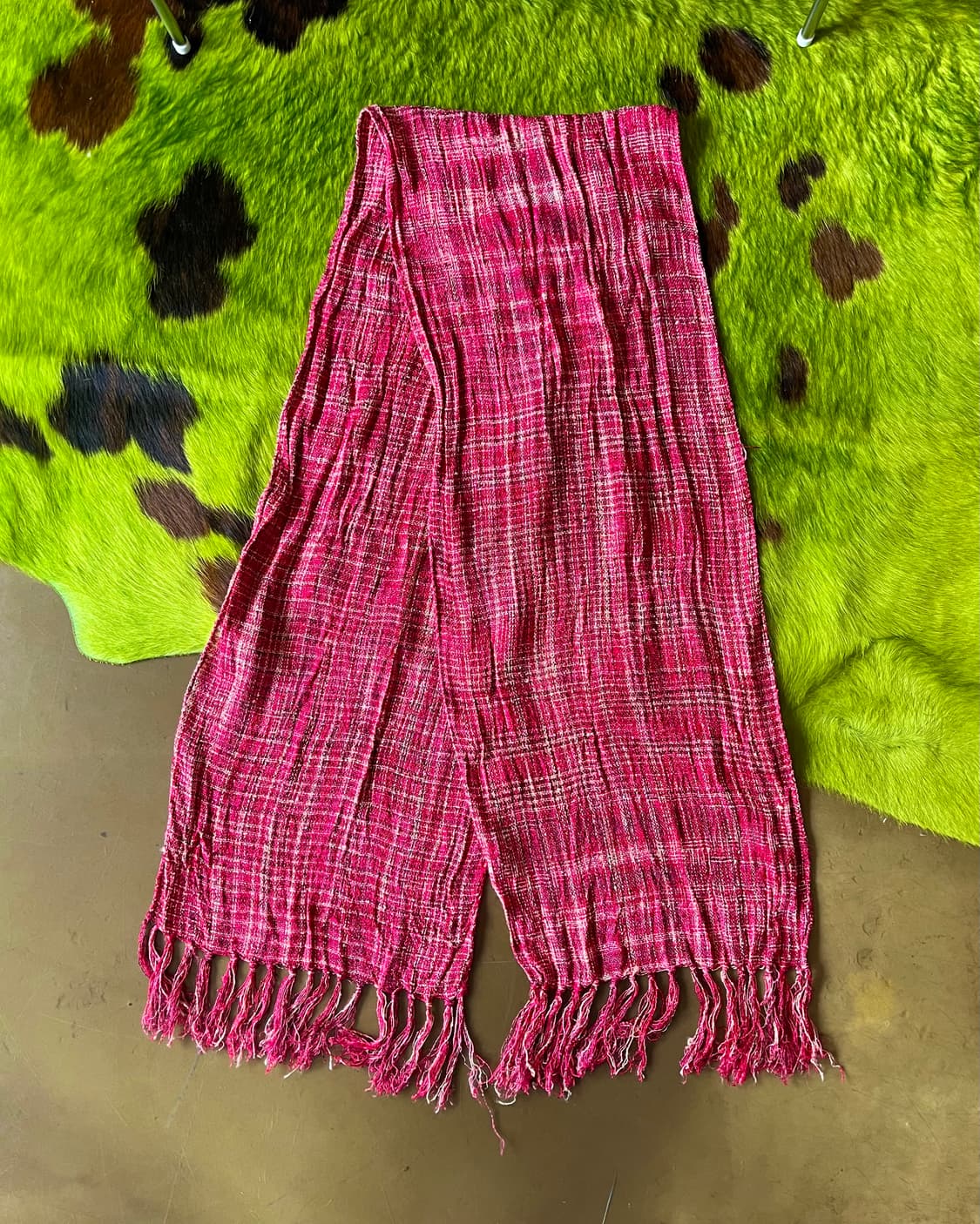 Jpn Vintage Tassel Trim Knit Long Scarf 상품이미지5