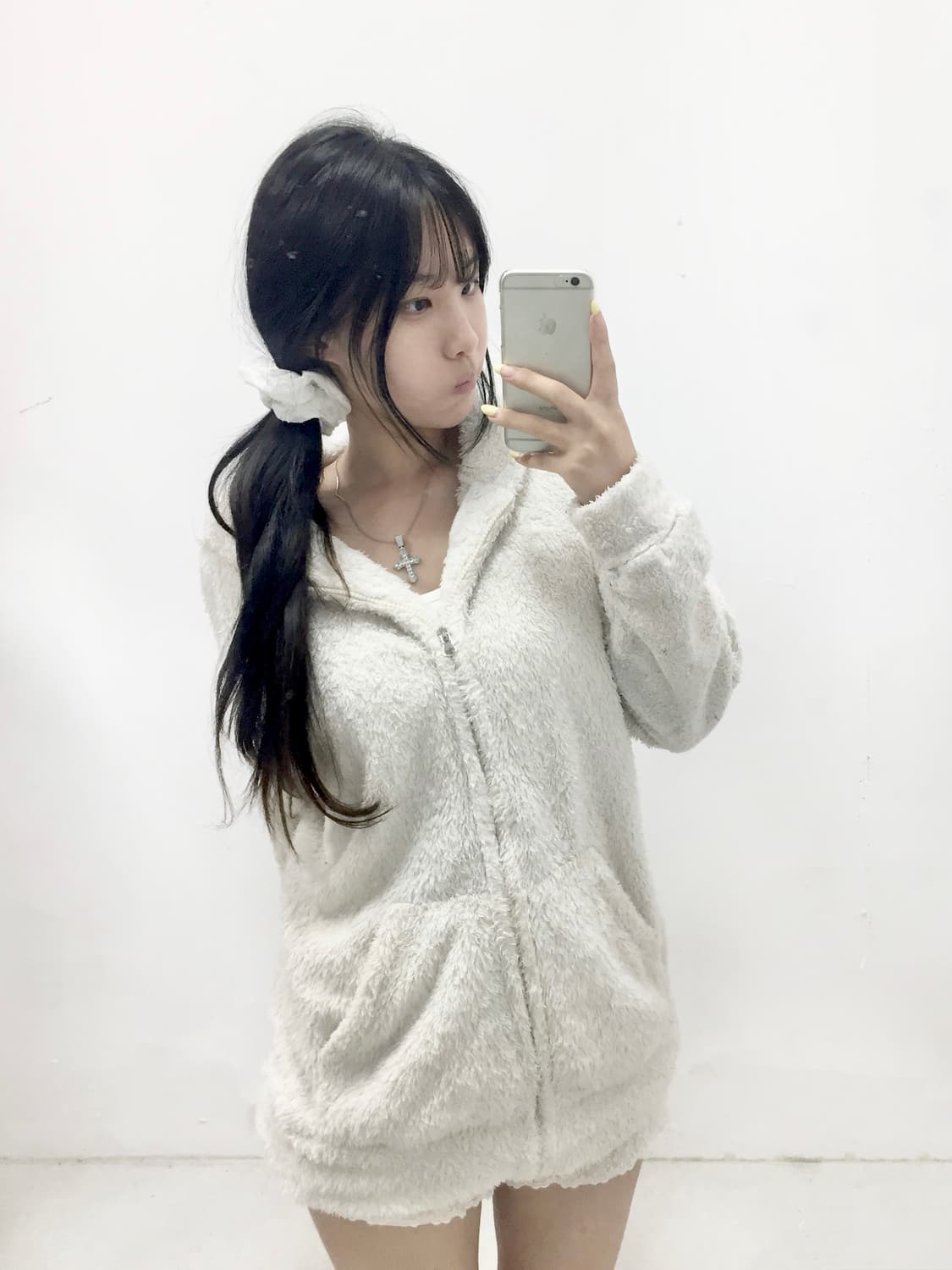 달천깔 히메갸루 폭닥 퍼 후드집업 상품이미지1