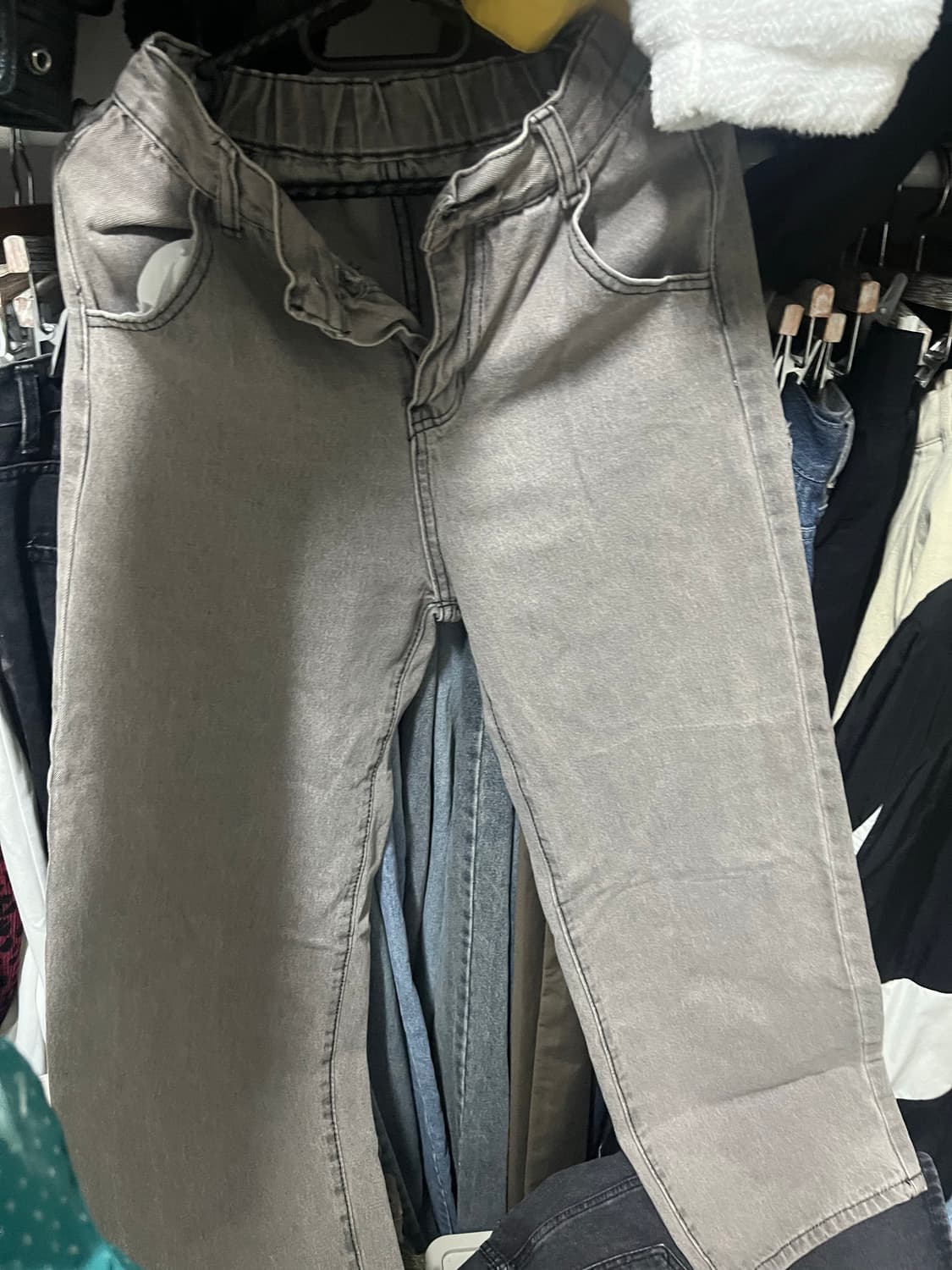 그레이 데님 팬츠 상품이미지1