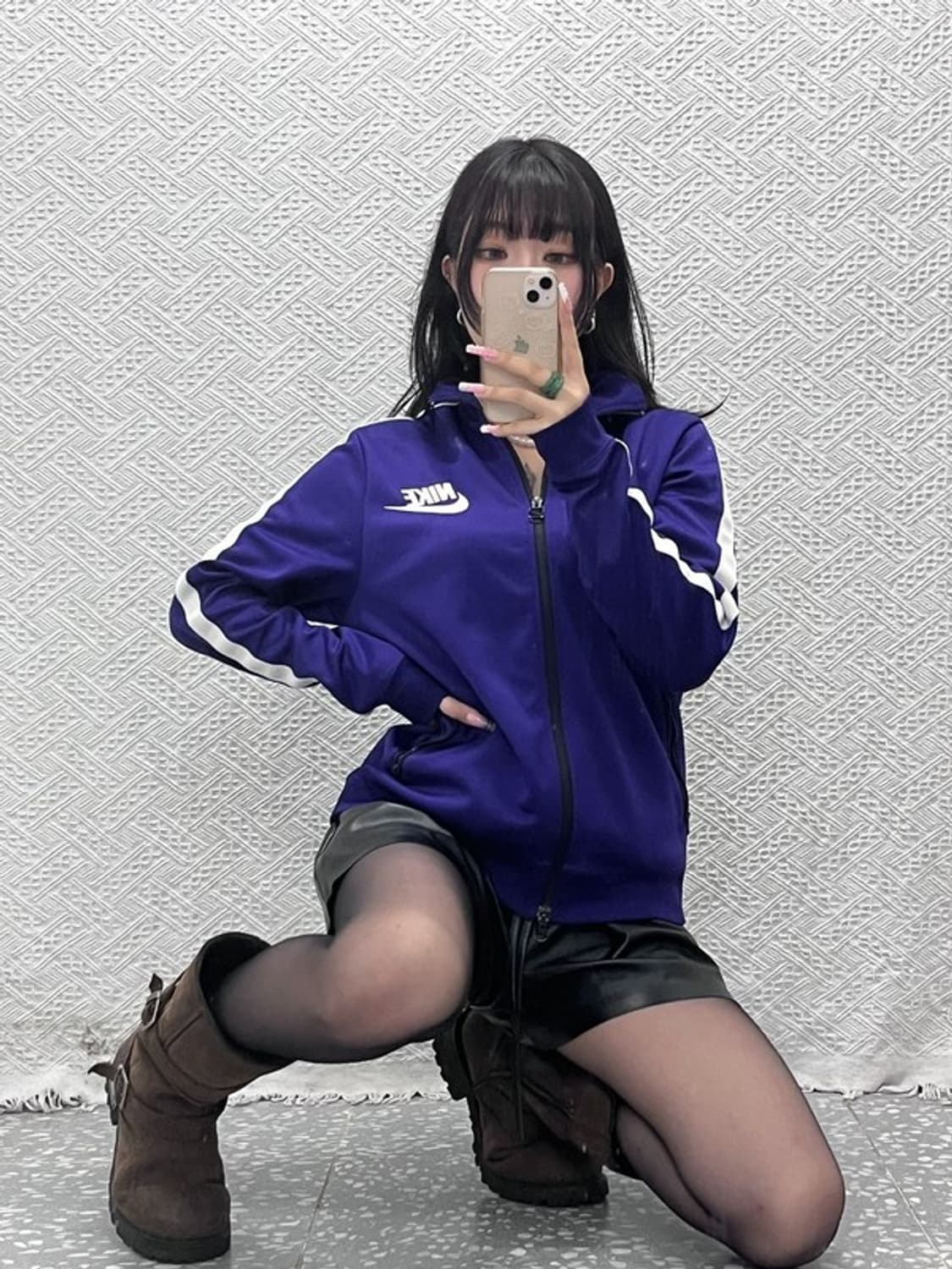 나이키 올드스쿨 레트로 Y2K 딥퍼플 포도맛 져지집업 100 C12429 상품이미지2