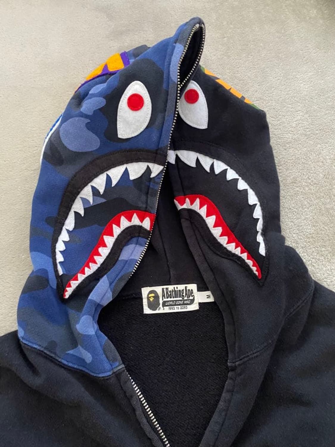 베이프 하프 카모 샤크 후드집업 상품이미지2