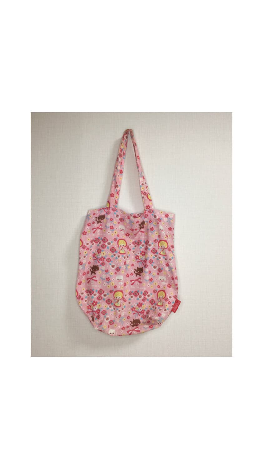 Swimmer 스위머 핑크 프린팅 모리걸 에코백 숄더백 상품이미지1