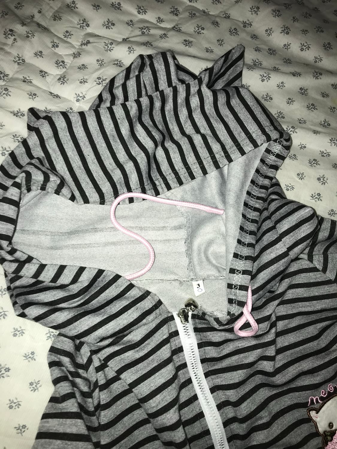 고양이 귀 후드집업 XL 갸루 서브컬쳐 네코 집업 일본빈티지 상품이미지3