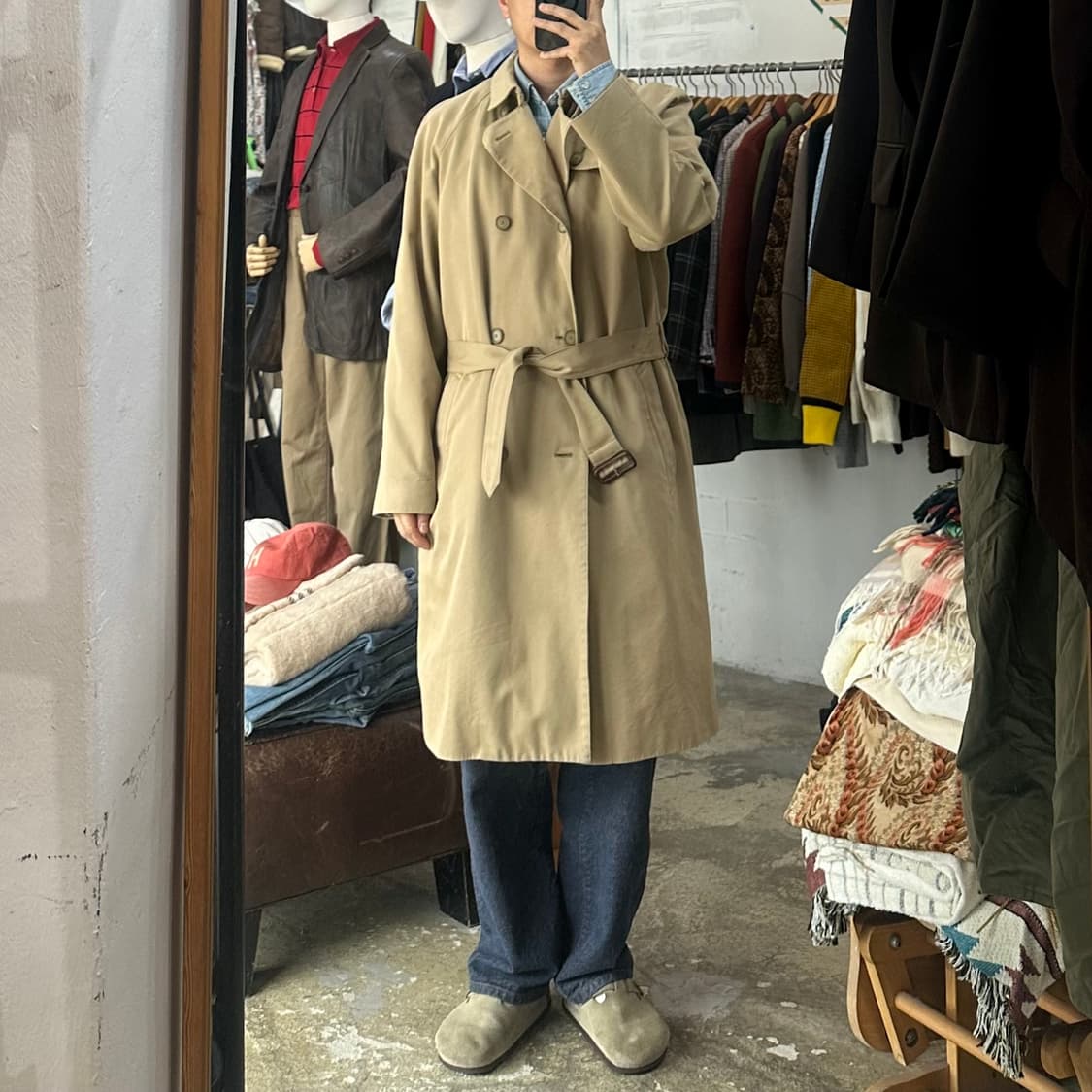 (착용컷) LANDS' END 트렌치 코트 (남성용 100) 상품이미지3