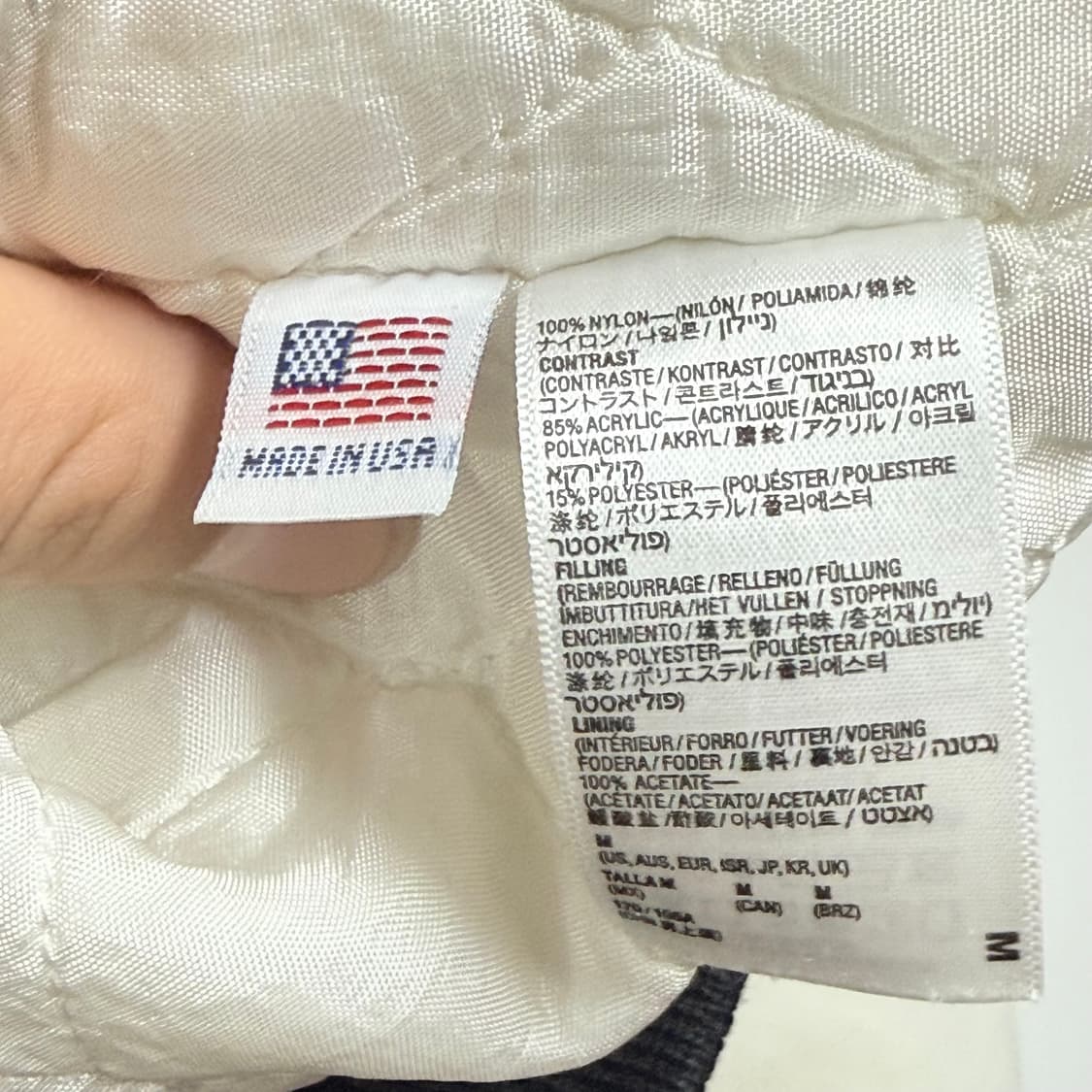 Made Usa 아메리칸 어페럴 아이보리 봄버 자켓 M 상품이미지3