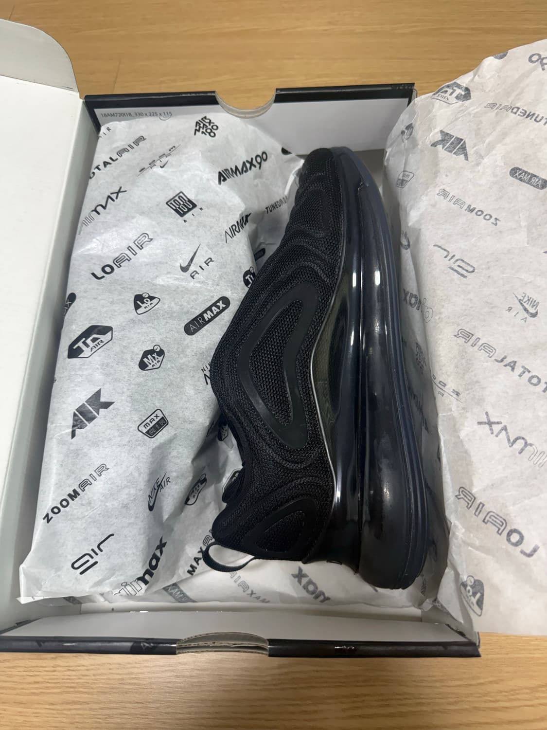 나이키 에어맥스 720 트리플블랙(260mm) 새상품급 상품이미지6