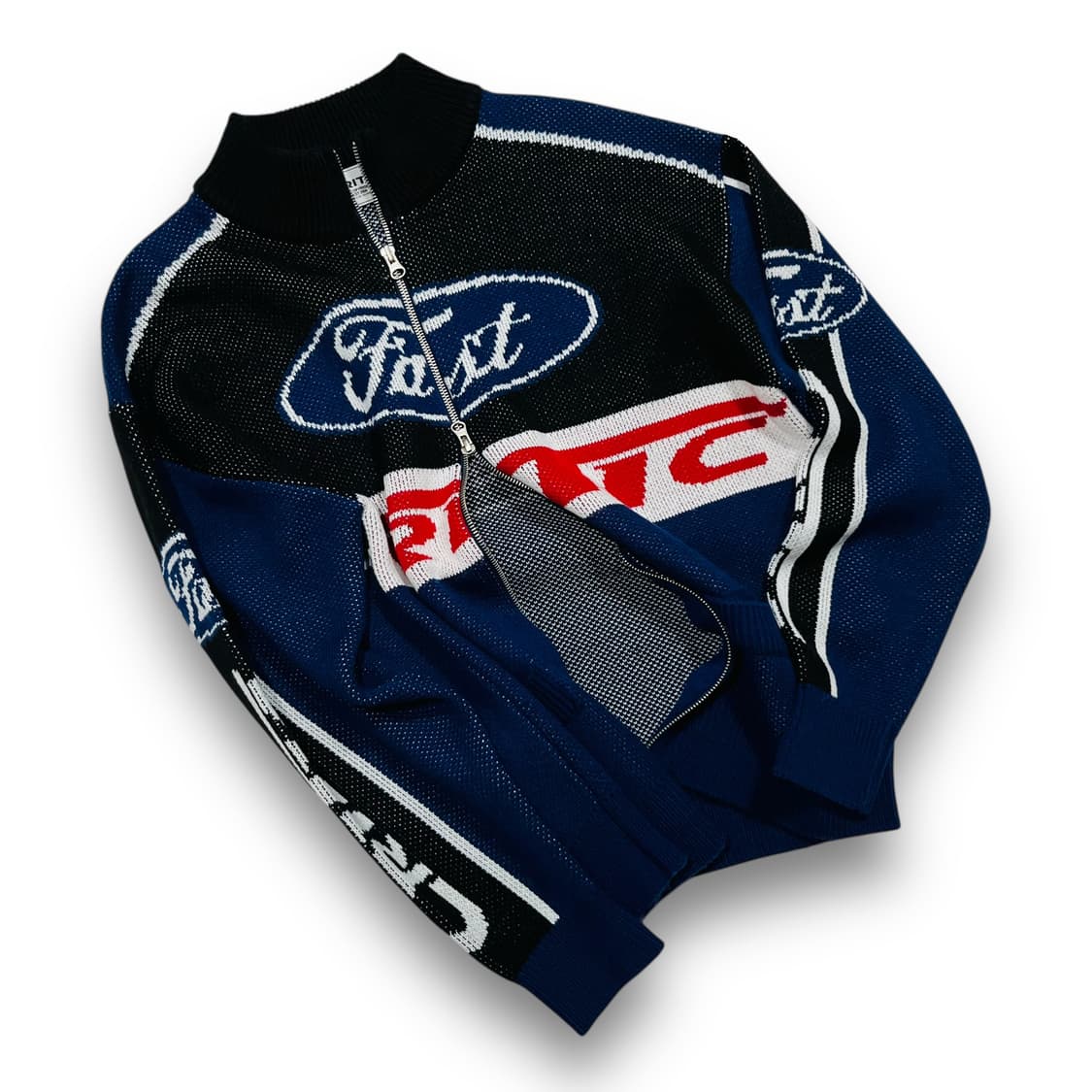 크리틱 RACING ZIP-UP KNIT NAVY 상품이미지1