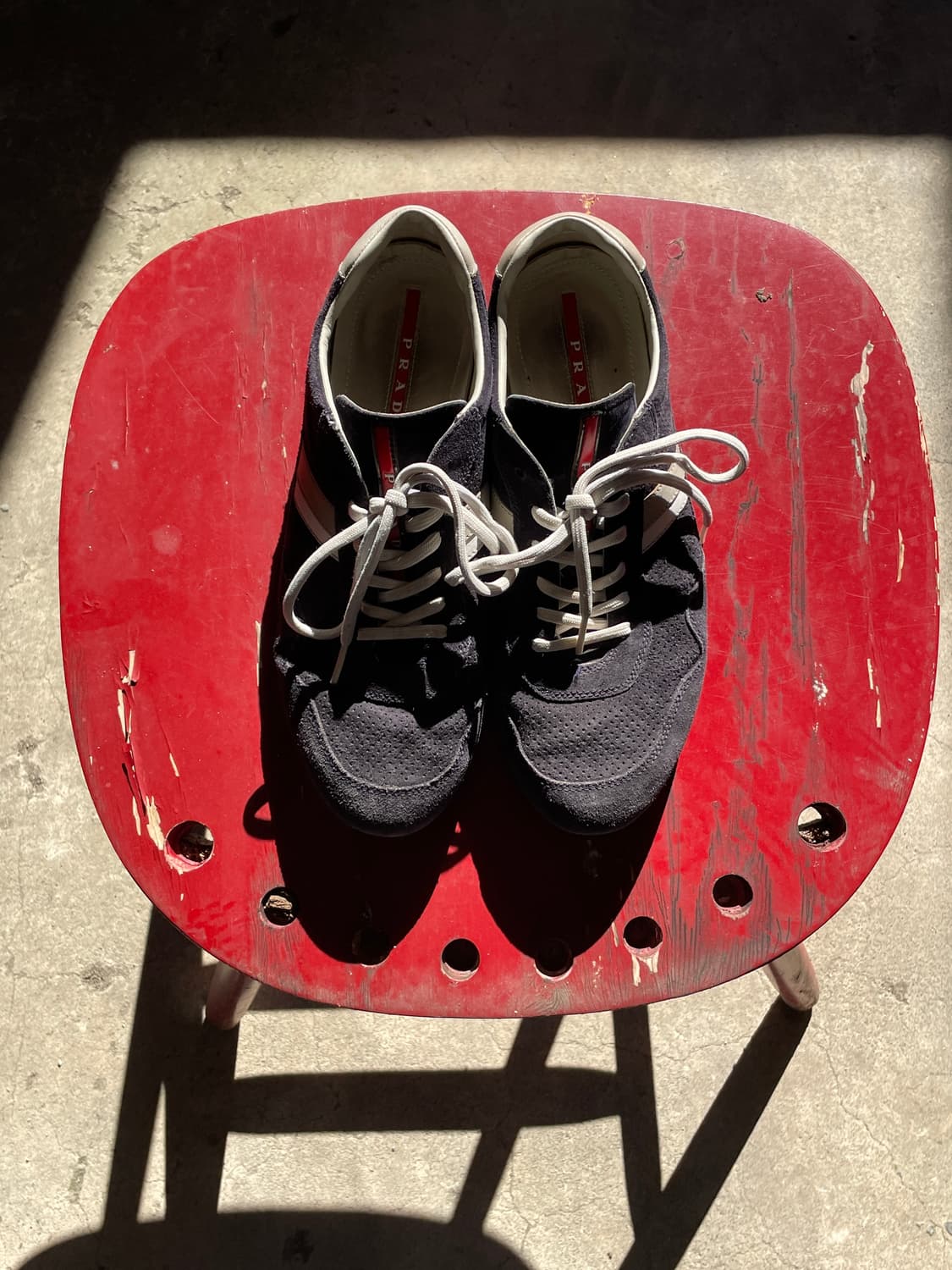 00s Prada Sports Suede Low Flat Shoes 상품이미지2