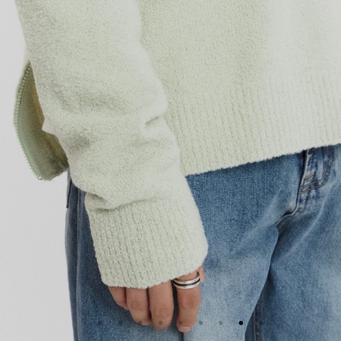 언어펙티드/ 사이드 지퍼 터틀넥 스웨터/ M 상품이미지5