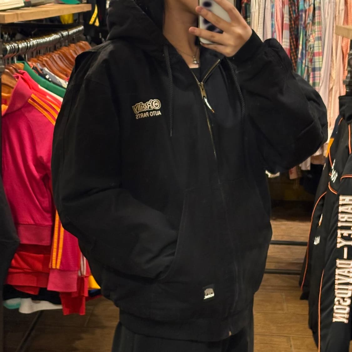 [HI] VTG 번 후드 워크 자켓 블랙 상품이미지4