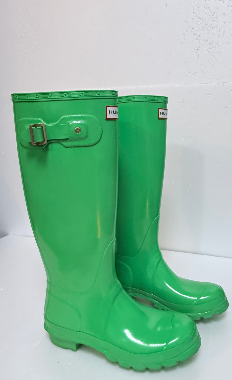 헌터 레인부츠 오리지널 롱부츠 그린 컬러 포인트 235 상품이미지3