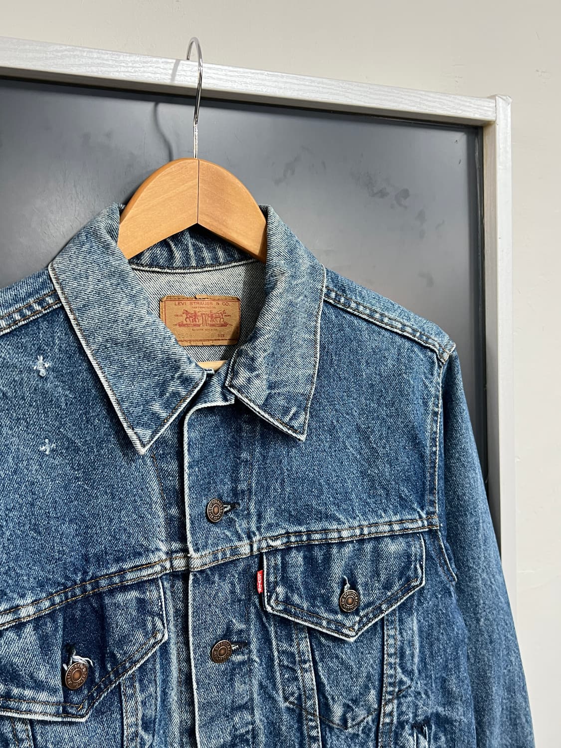 80s USA Levis 리바이스 2세대 데님 트러커 자켓 상품이미지2