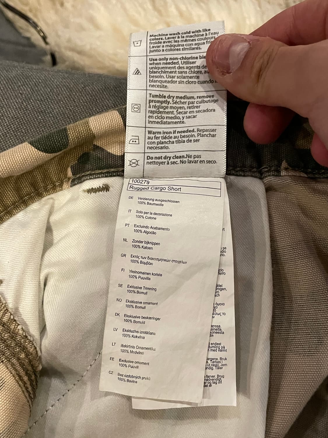 칼하트 카모 카고 반바지 상품이미지2