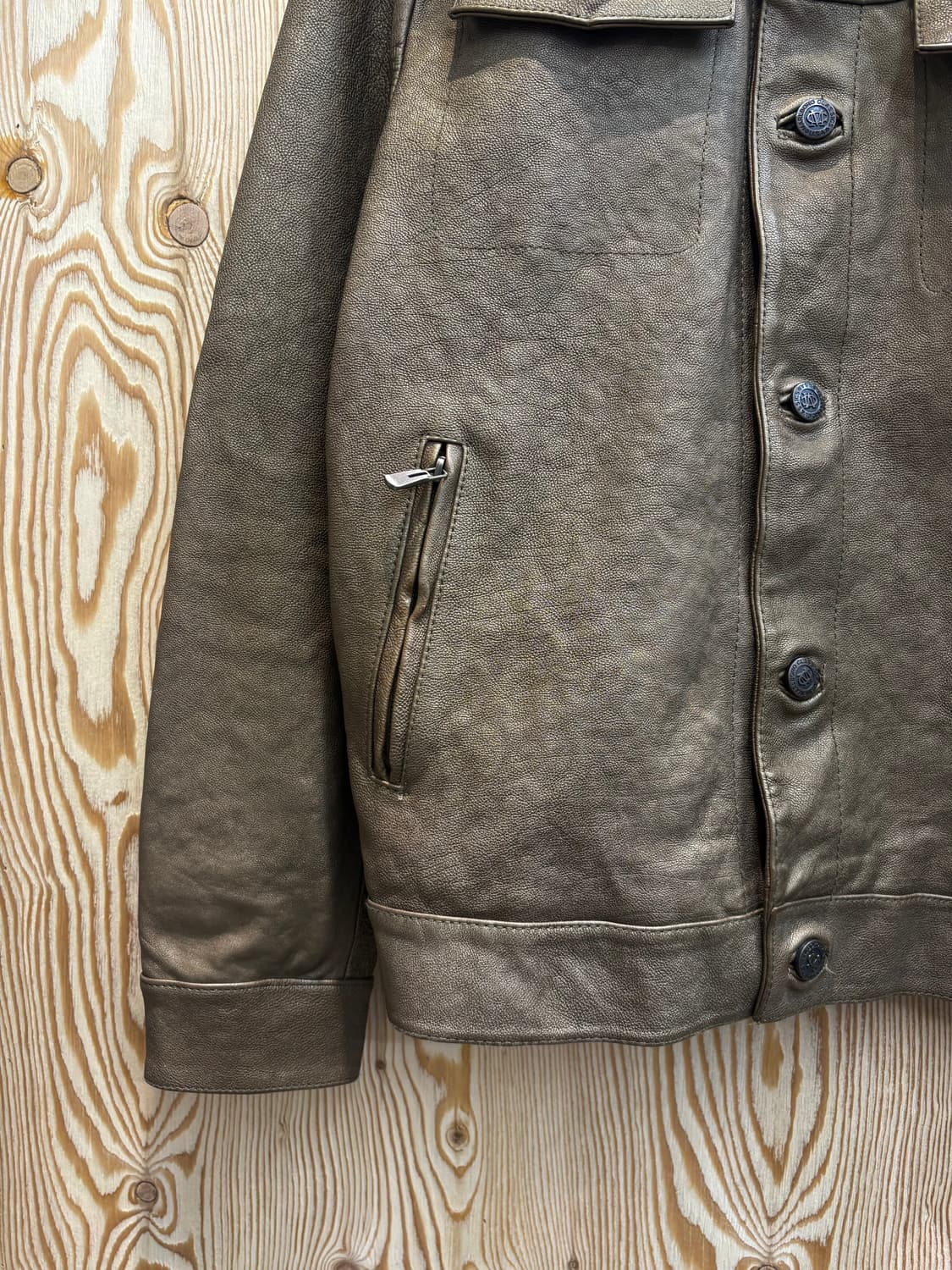 Marbobo classics 레더 트러커 자켓 상품이미지4