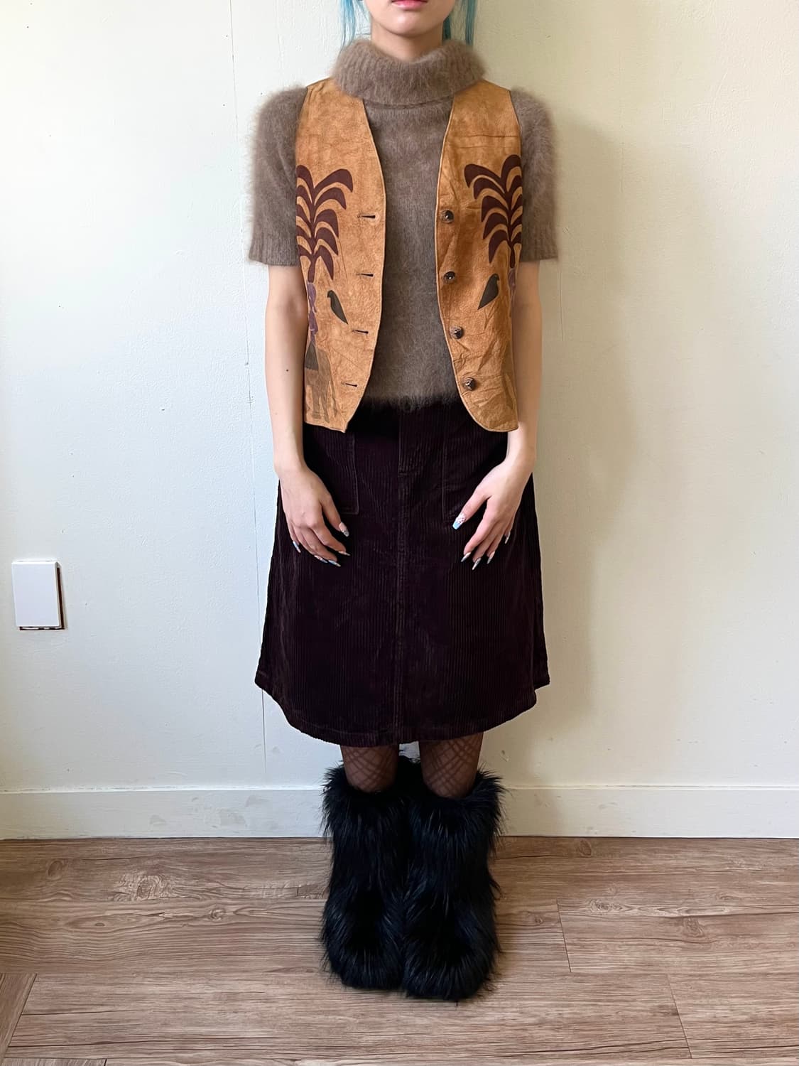 90’s carlos ibanez suede 베스트 자켓 상품이미지6