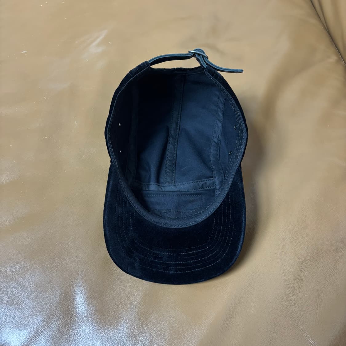 슈프림 캠프캡 모자 박스로고 벨벳 블랙 상품이미지6