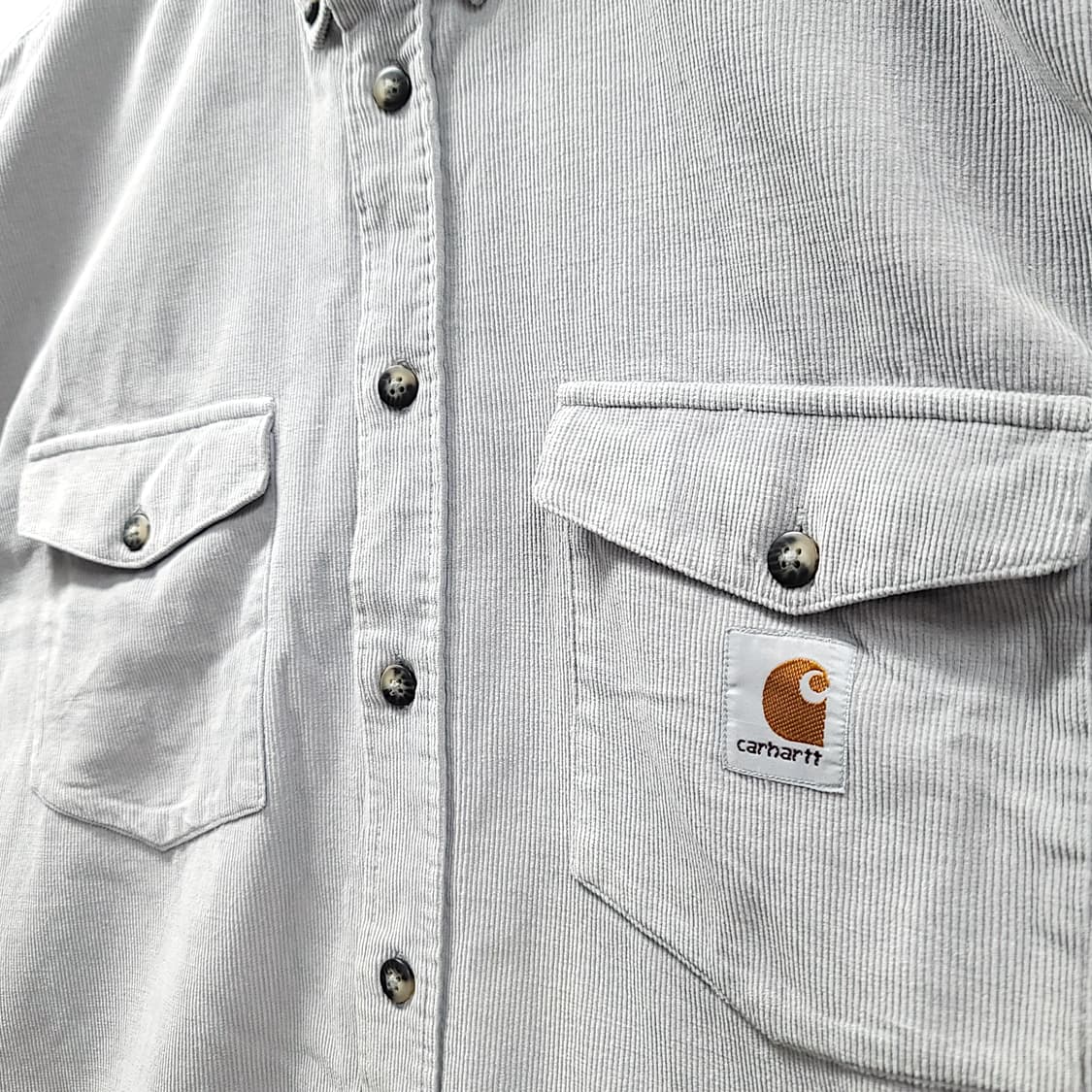[M] 칼하트 그레이 코듀로이 투포켓 긴팔셔츠 상품이미지6