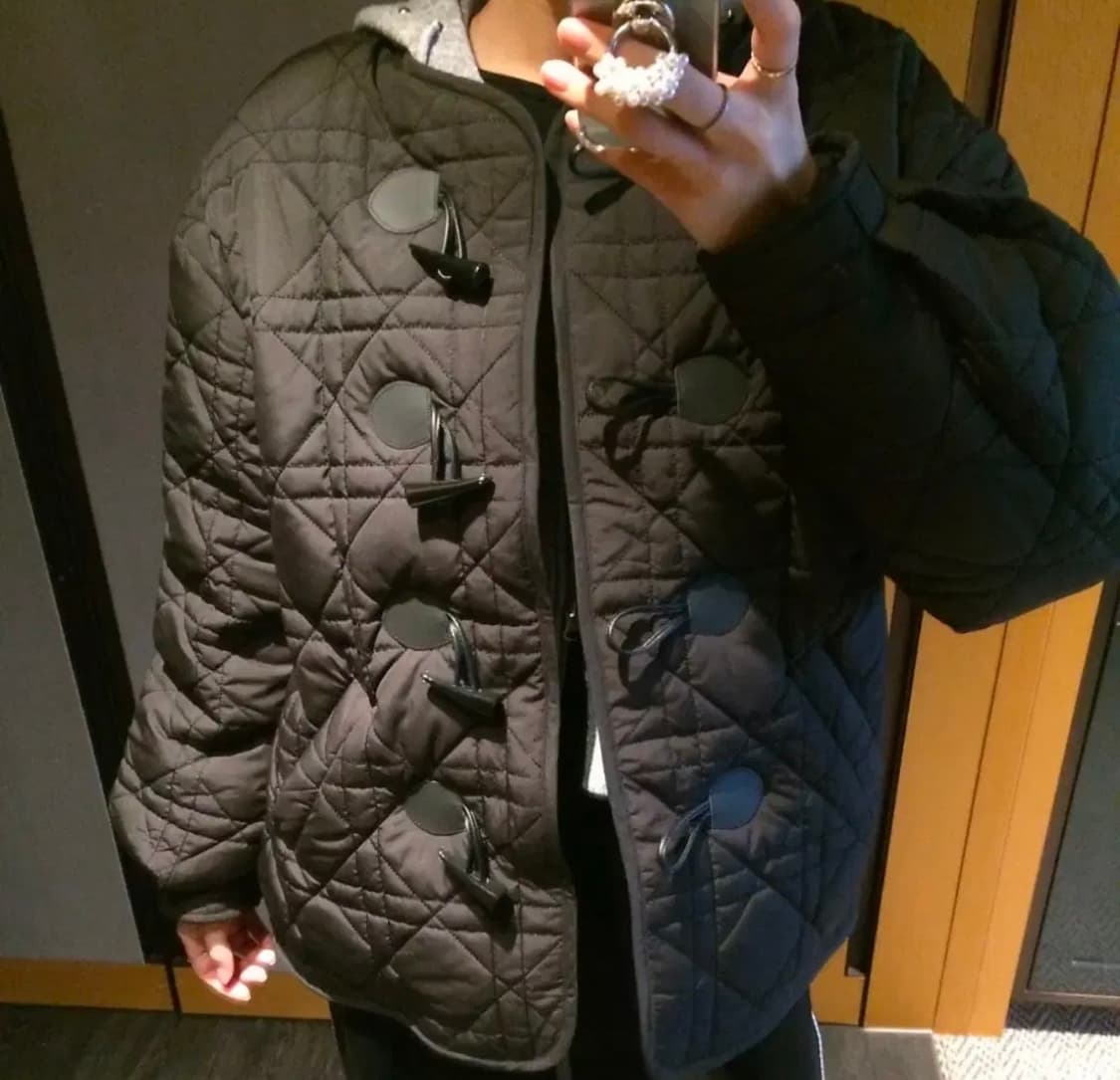 마이빈 퀄팅 패딩 블랙 상품이미지1