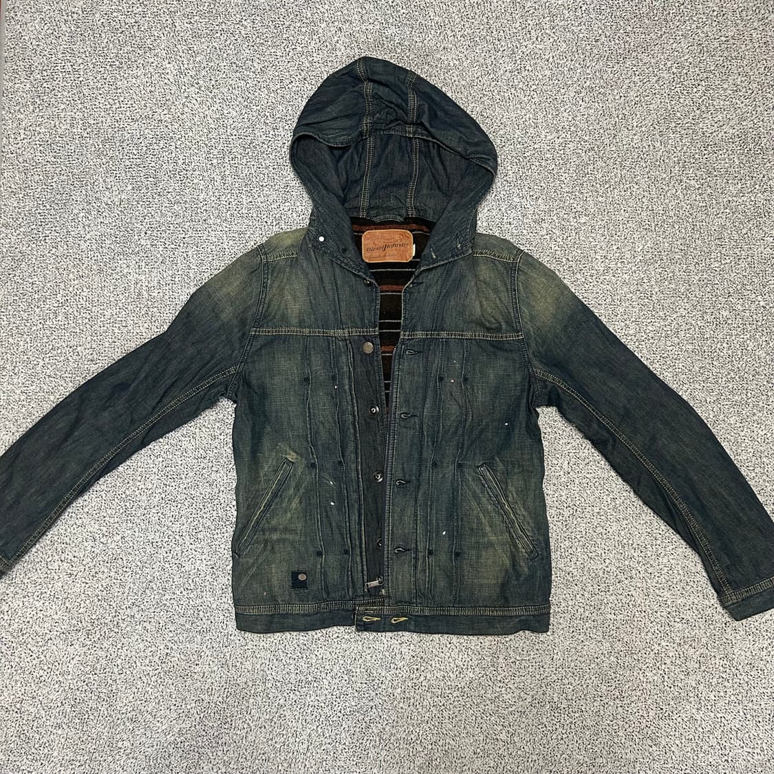 Diesel Washed Denim Hood Jacket 상품이미지6