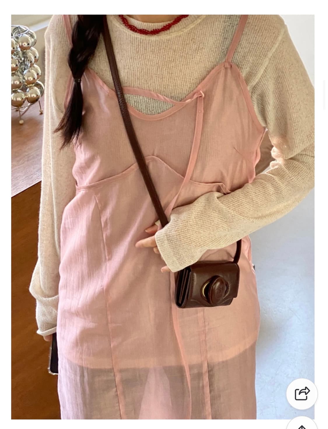 아카이브앱크 오발 카드백 빈티지 우드 -브라운 상품이미지1