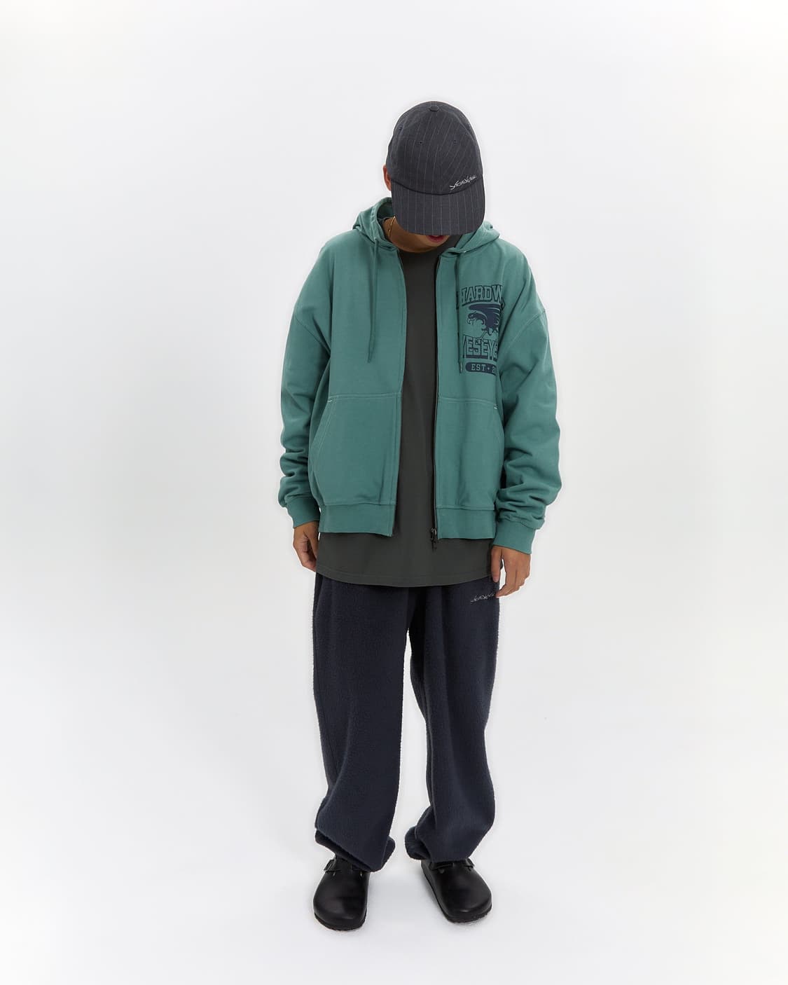 예스아이씨 Y.E.S Single Stitch Hoodie Teal 상품이미지2