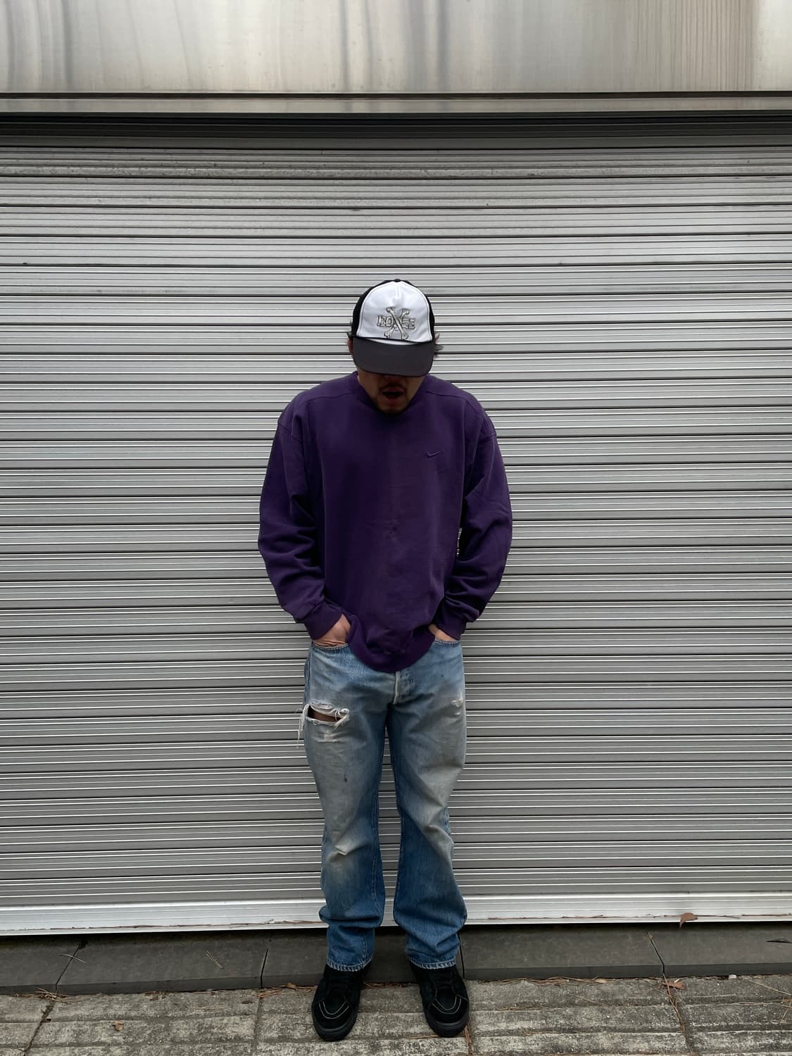 90s Nike Faded Purple Sweatshirt(USA Mad 상품이미지1