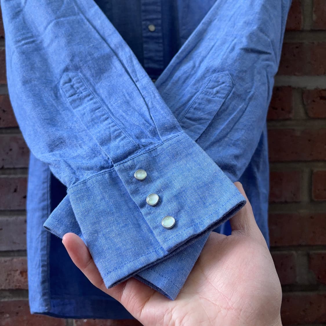 Ely Cattleman 샴브레이 웨스턴 셔츠 상품이미지5