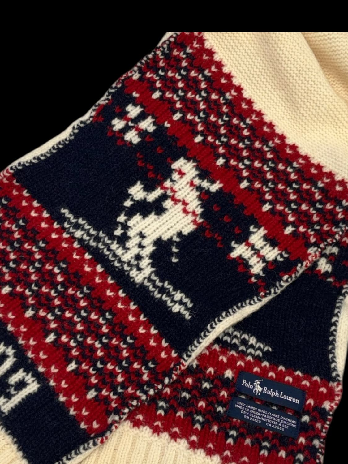 폴로 랄프로렌 램스울 스키 니트 목도리 머플러 상품이미지7