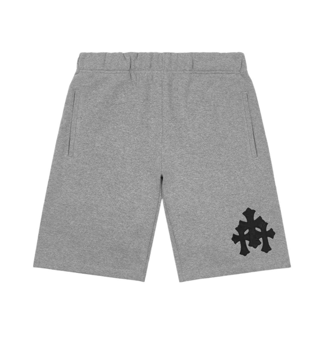 [XL] 크롬하츠 레더패치 페이퍼잼 스웻쇼츠 반바지 그레이 상품이미지1