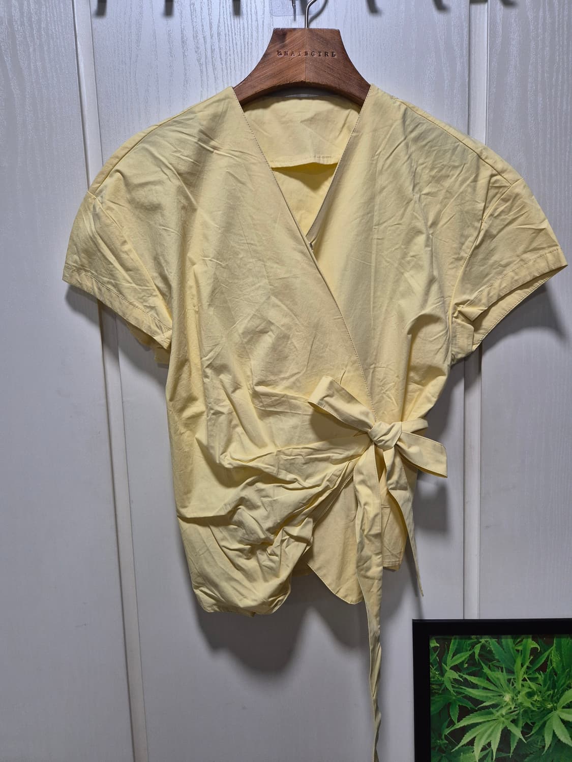 (타임세일)(새상품)jellpe 옐로우 랩 블라우스 상품이미지2