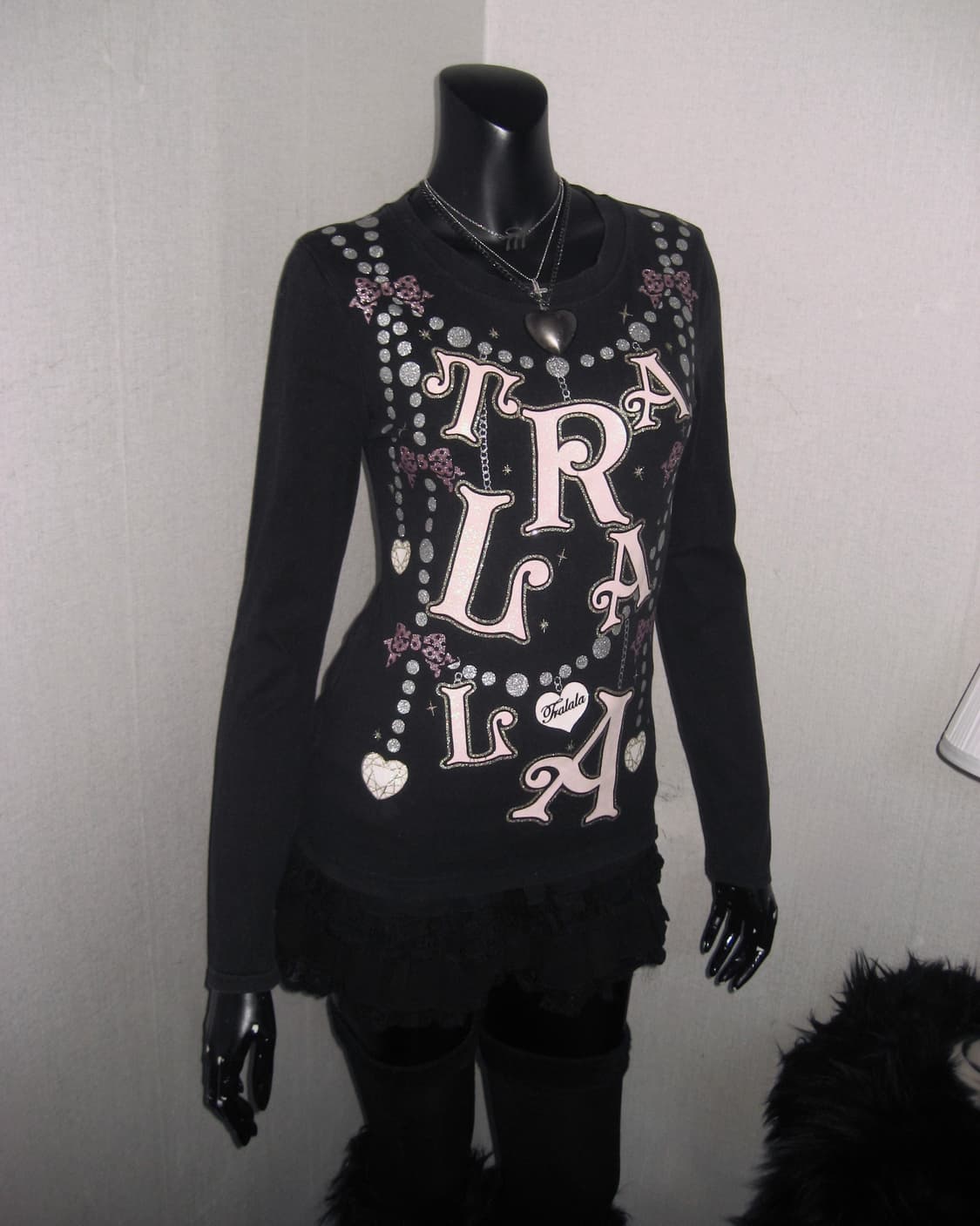 트랄라라 TRALALA 글리터 프린팅 롱슬리브 탑 히메갸루 상품이미지8