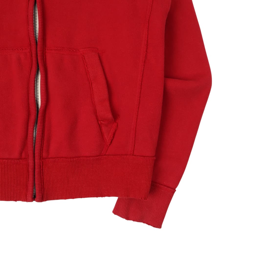 아베크롬비 레드 코튼 헤비 후드집업 상품이미지4