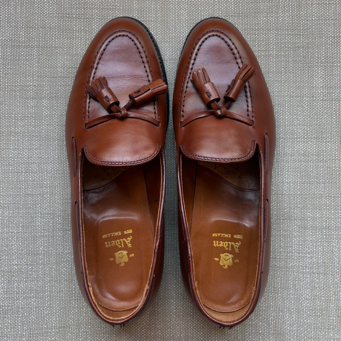 [US 8.5] Alden 662 알든 탠 카프 태슬 로퍼 상품이미지7