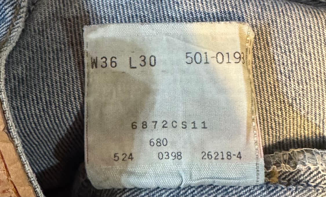 usa 빈티지 리바이스 501 데님 36"(34~35추천) (484) 상품이미지5
