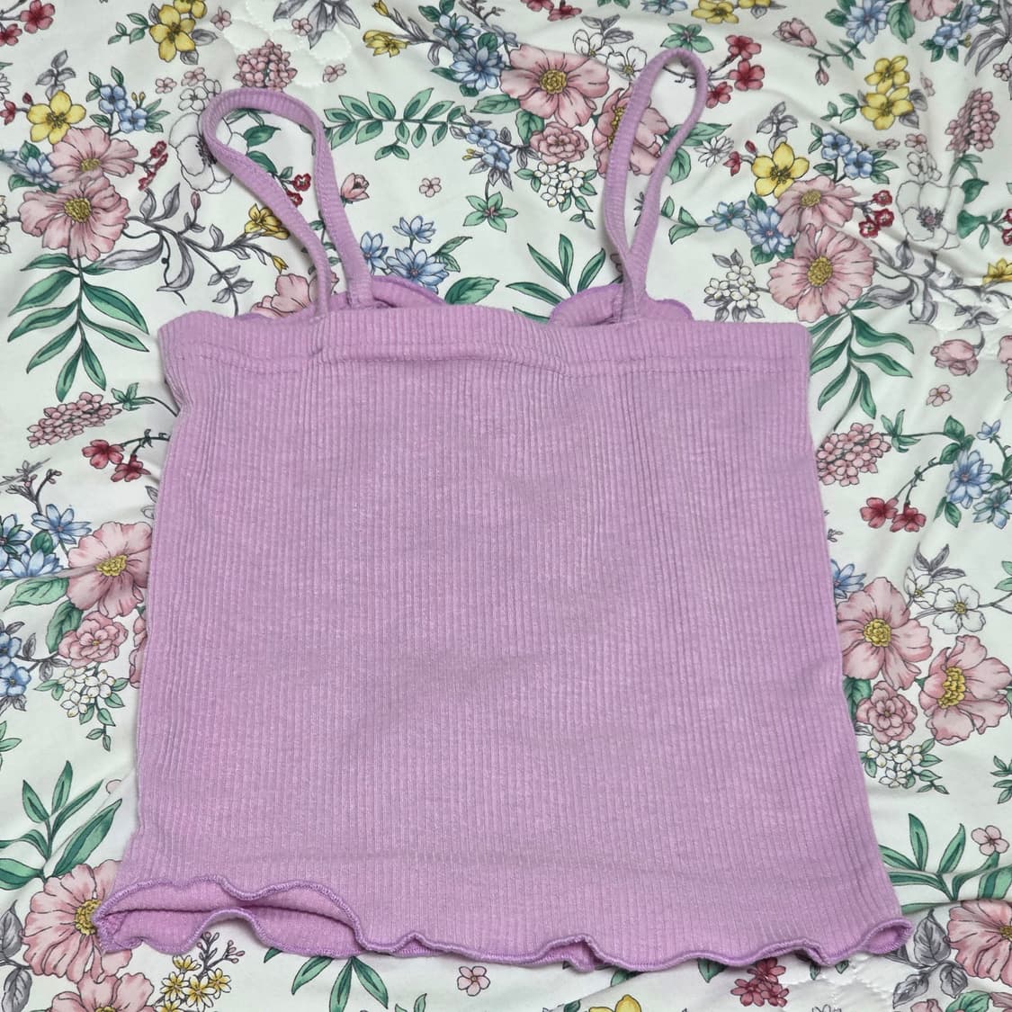 3000원 빈티지 가슴 연보라색 셔링 히메갸루 y2k 슬리브리스 상품이미지2