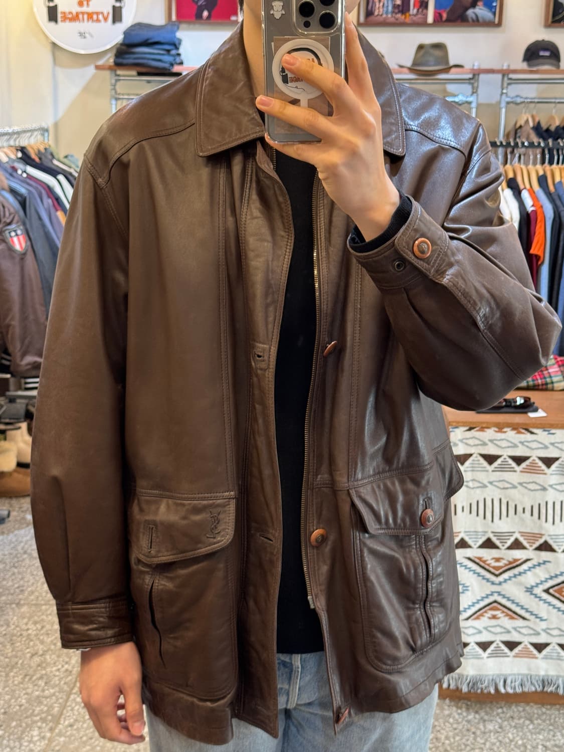 90s 입생로랑 옴므 양가죽 자켓(O29) 상품이미지8