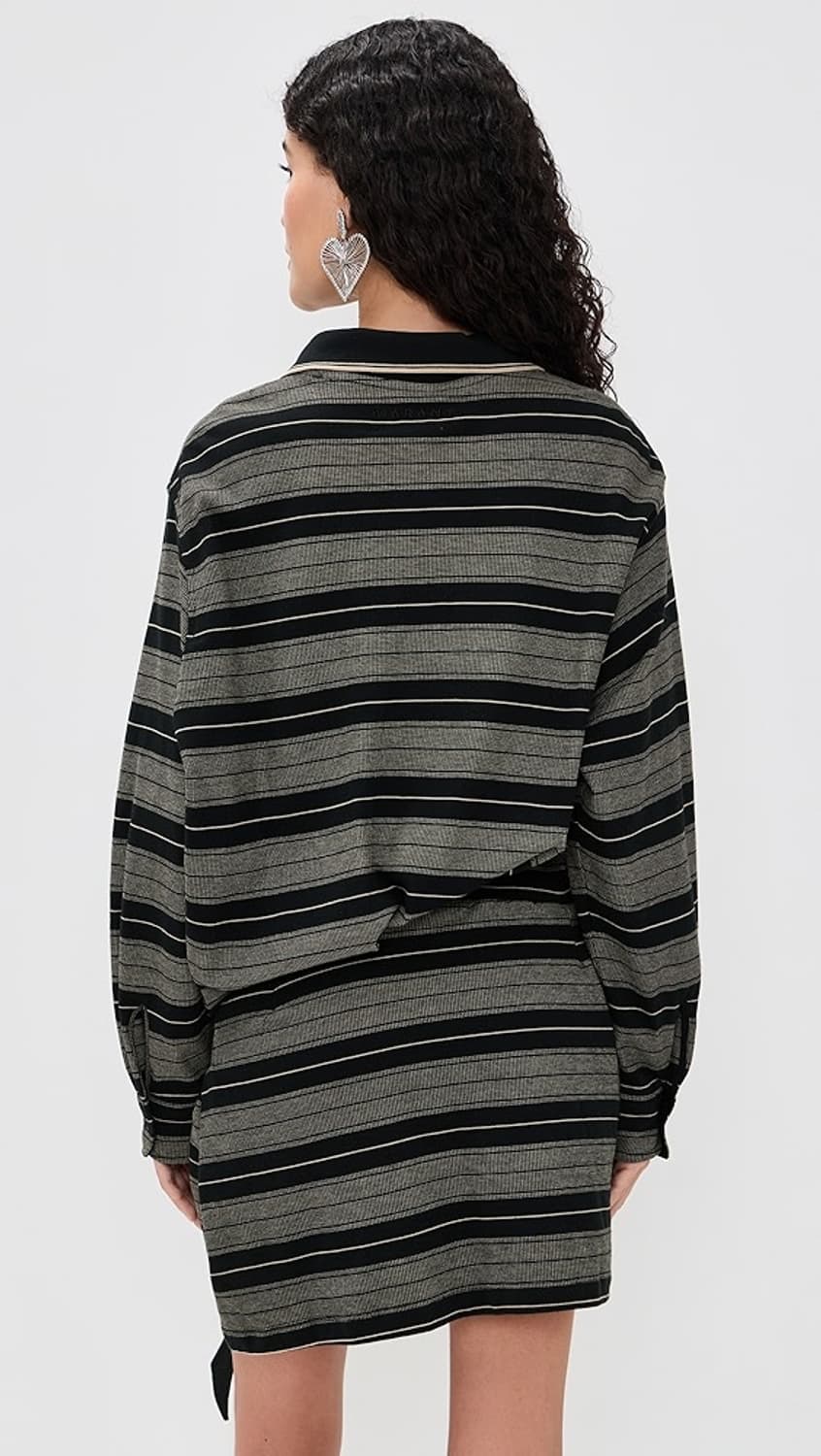 [34,36,38]이자벨마랑 26ss ISEA 스트라이프 벨트 드레스 상품이미지4