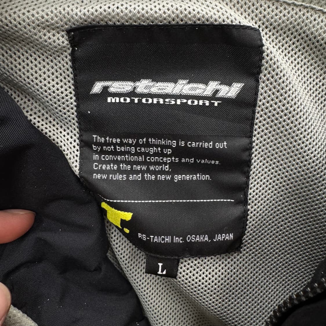 RS 타이치 모터사이클 라이딩 자켓 후면 빅로고 포인트 블랙 상품이미지7