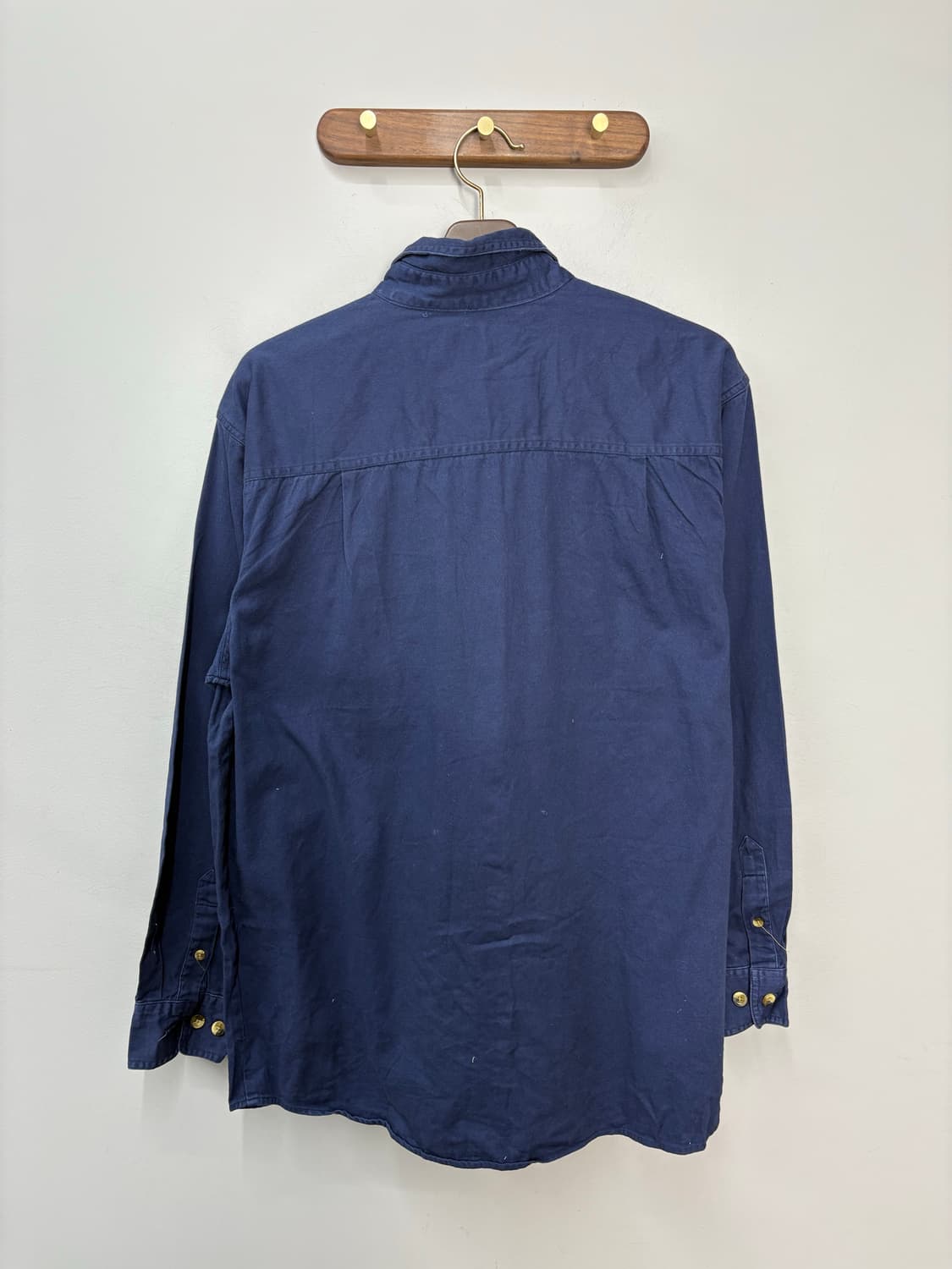 칼하트 네이비 버튼다운 워크셔츠 A3207 상품이미지4