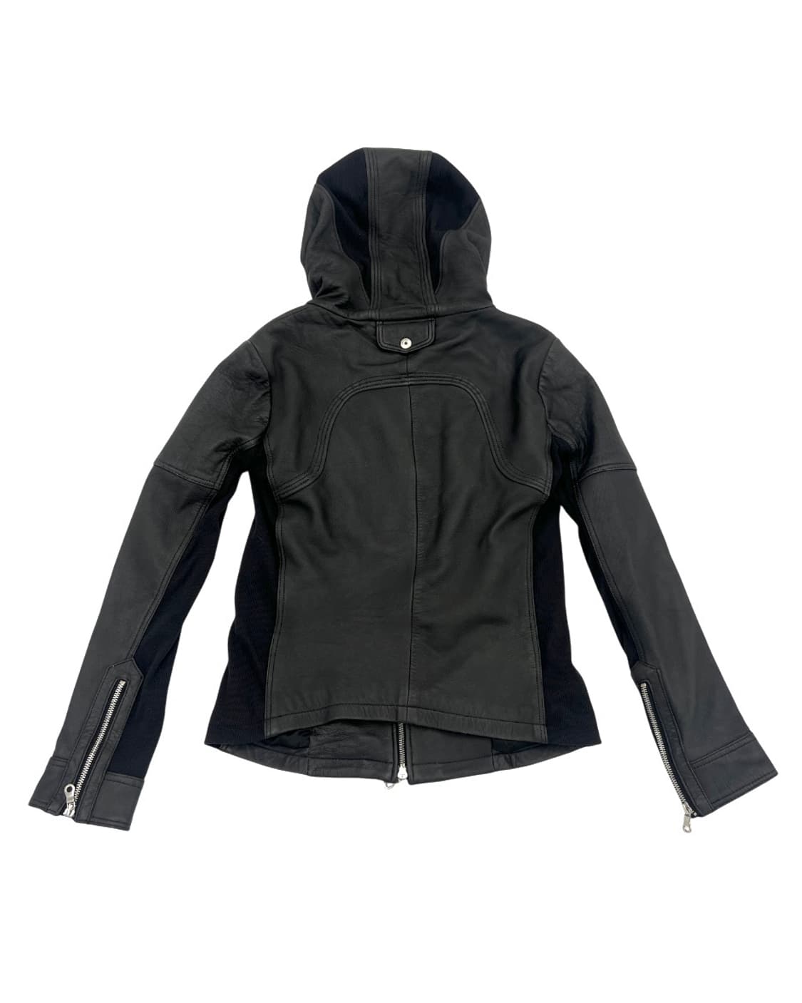 NO ID 레더 후드 3D 바이커 자켓 상품이미지5