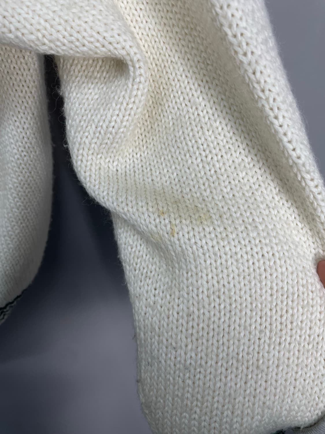 빈티지 울 혼방 브이넥 니트 가디건 H1520 상품이미지8