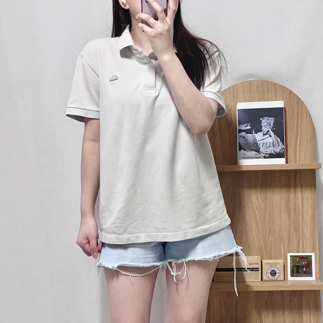 [정품] 라코스테 베이지그레이 반팔카라티 [ M ] 상품이미지2