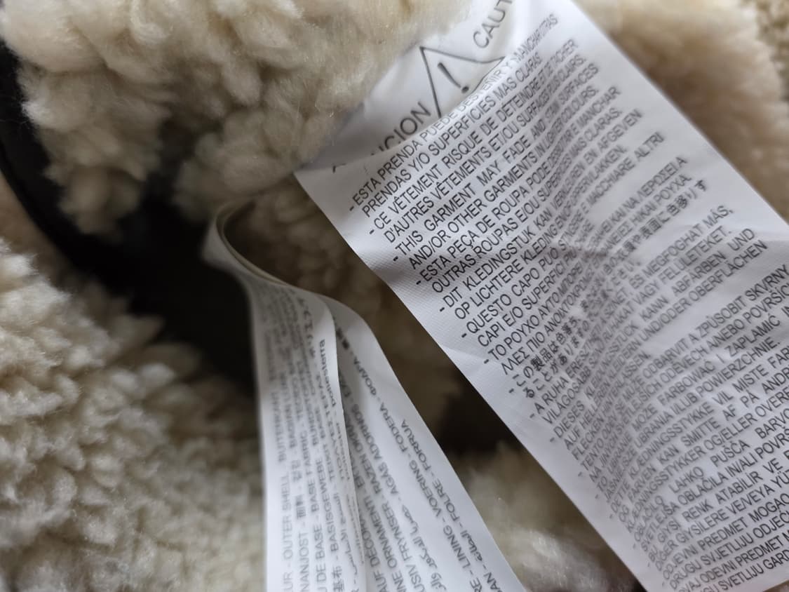 ZARA 자라 페이크 가죽 더블페이스트 무스탕점퍼.   싸이즈 95  상품이미지8