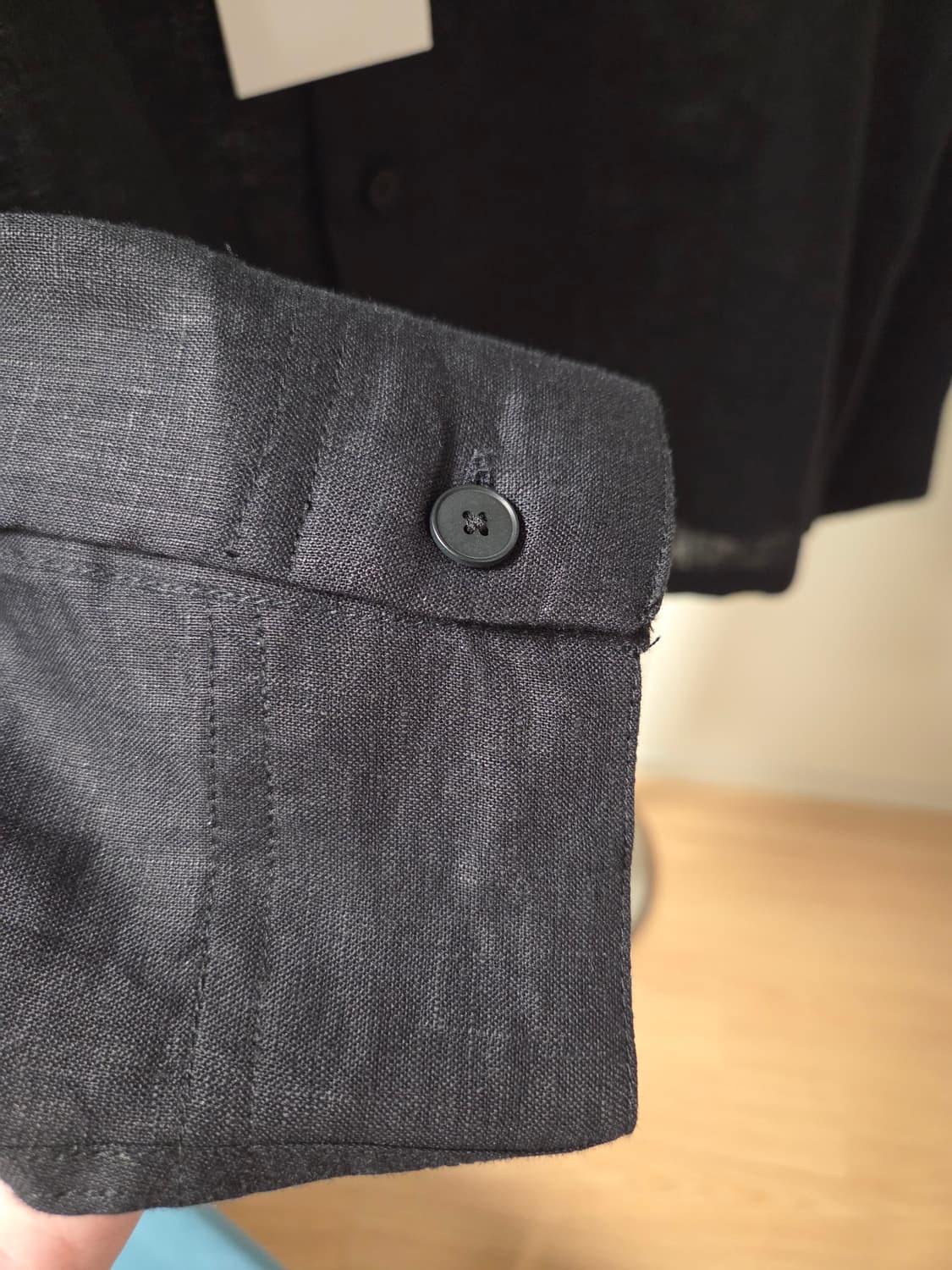 자라 ZARA 블랙 린넨 셔츠 상품이미지8