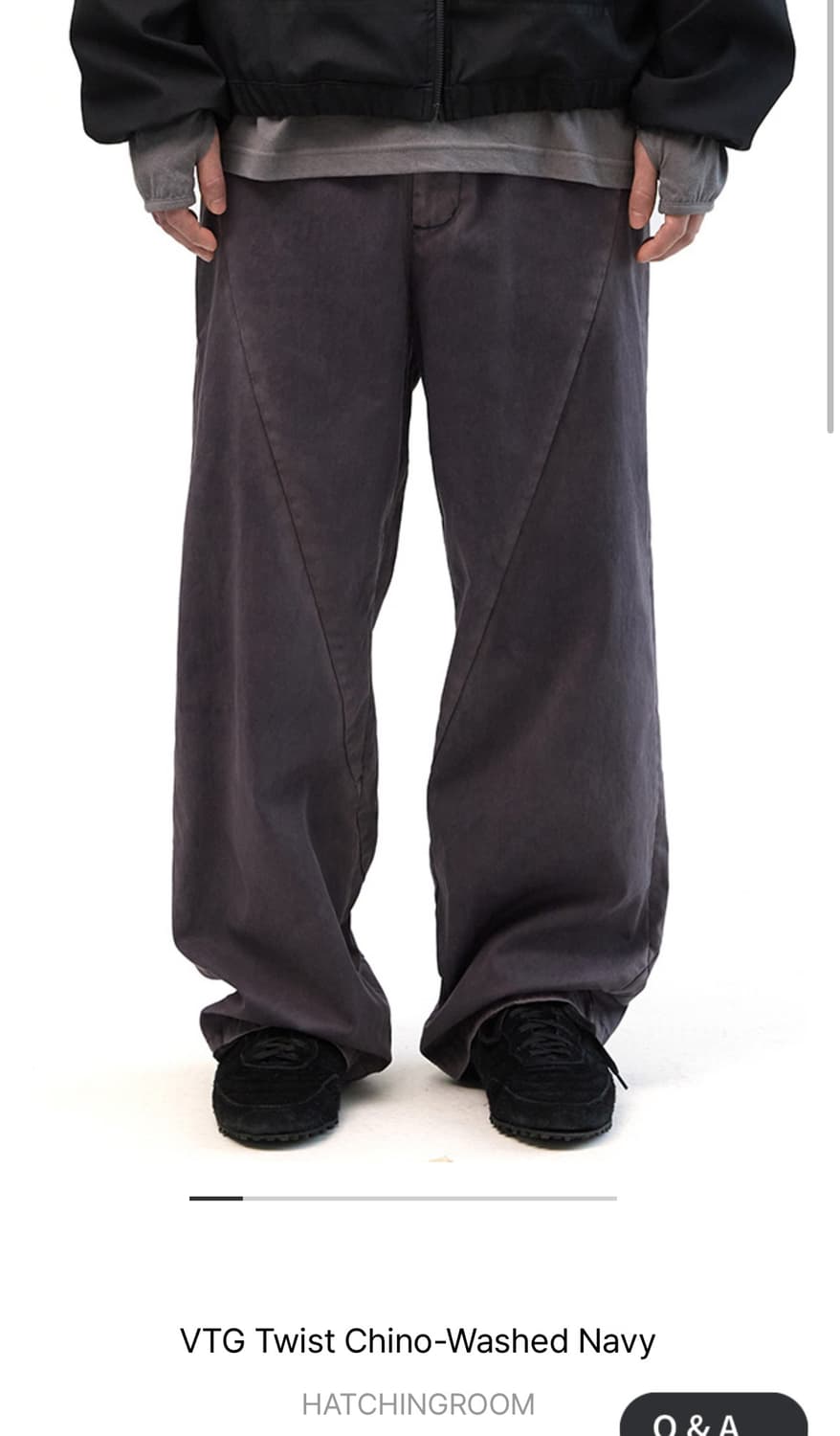 [4] 해칭룸 VTG Twist Chino 치노- Washed Navy 상품이미지2