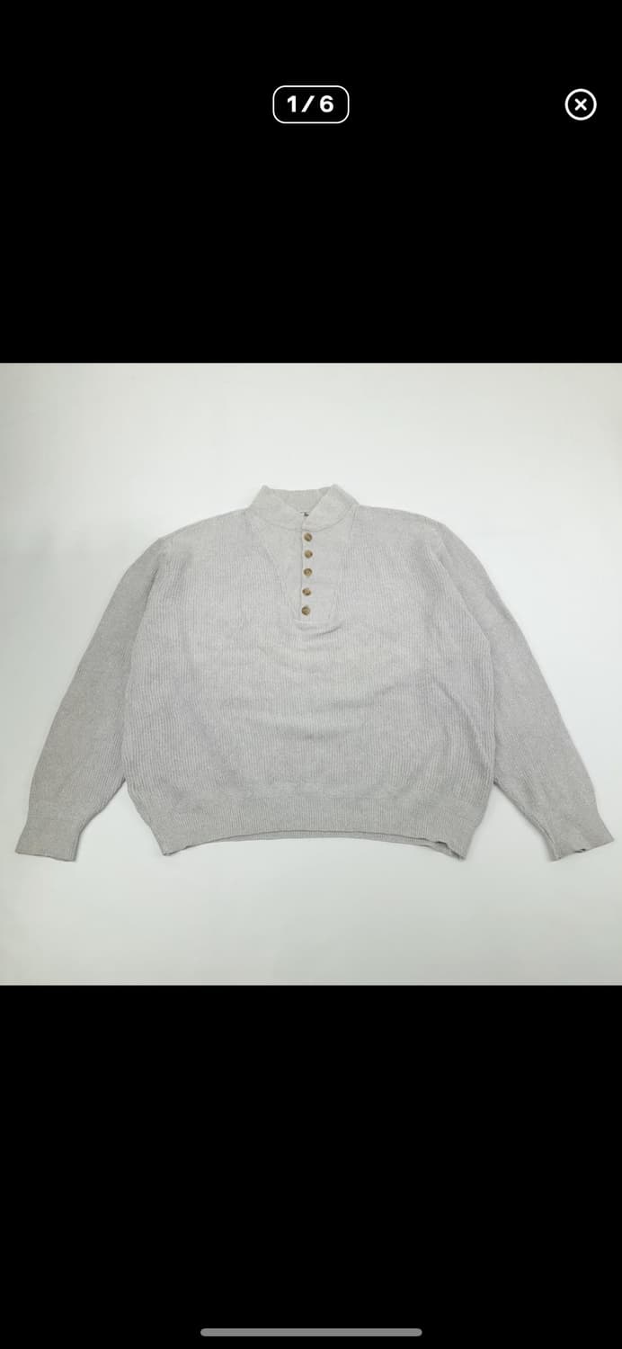 (Cr074)XL 엘엘빈 USA 스노우그레이 하이넥 니트 스웨터knit 상품이미지1