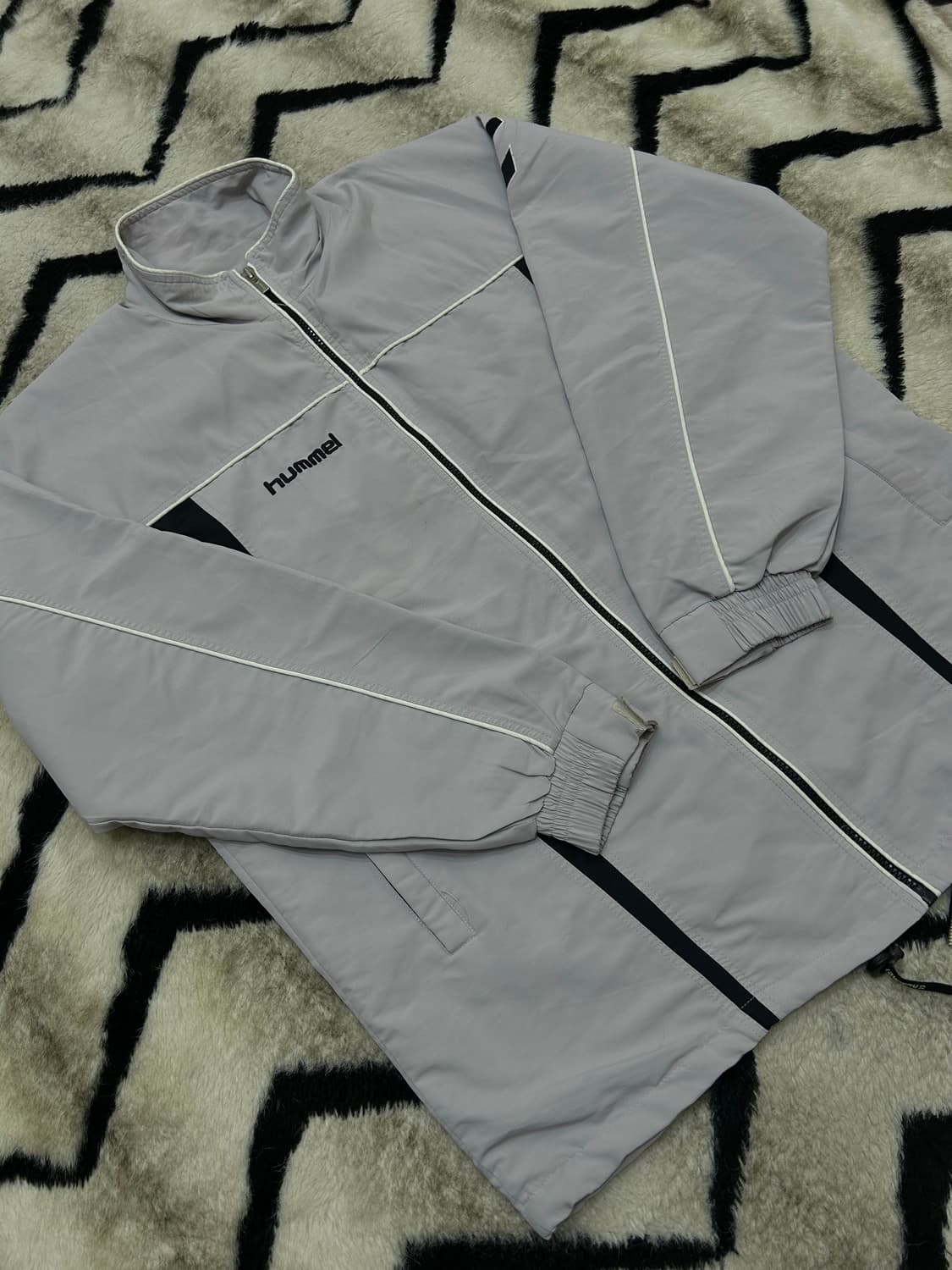 [2XL]험멜 올드스쿨 바람막이/옅은그레이 상품이미지2