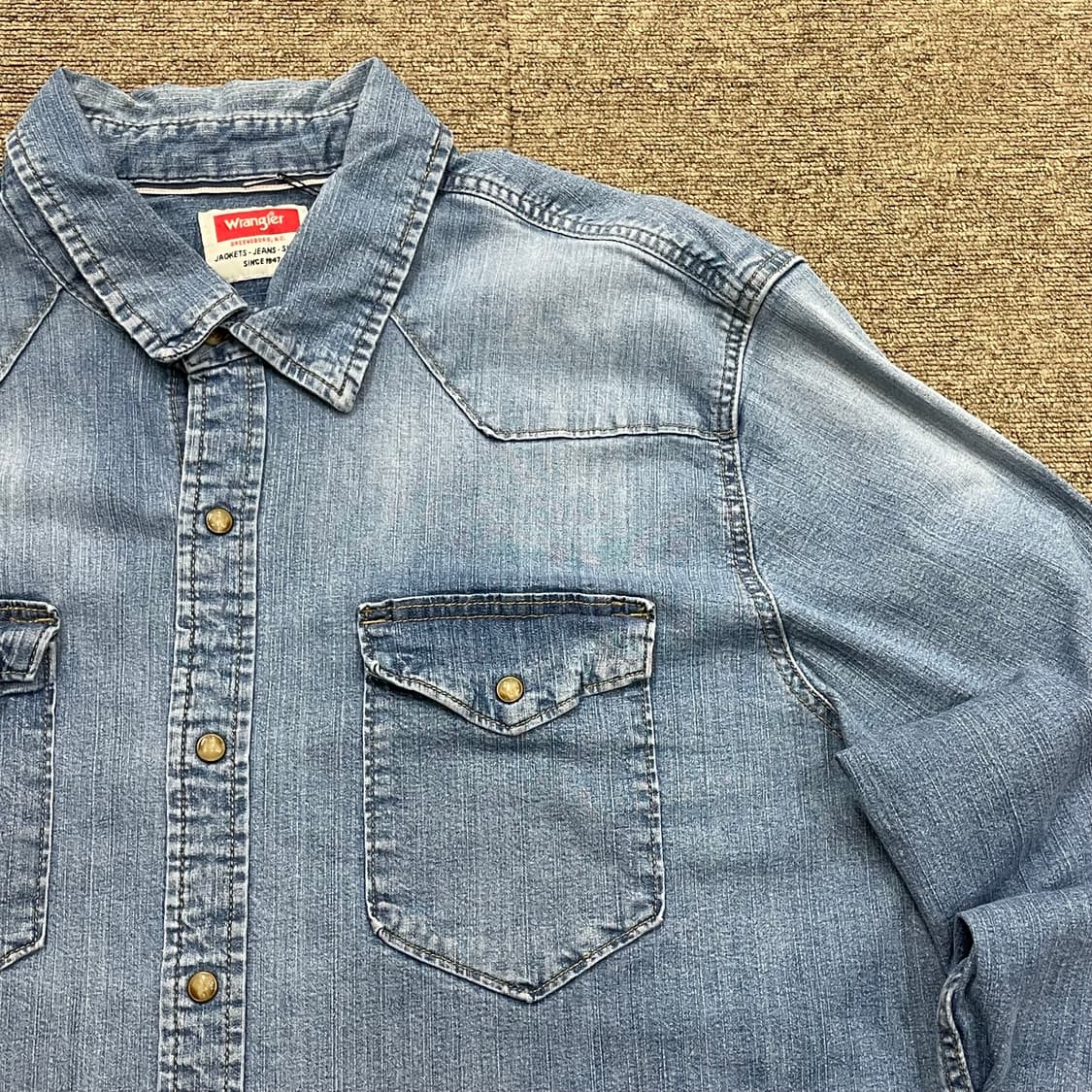(2XL) Wrangler 랭글러 웨스턴 데님 셔츠  상품이미지3