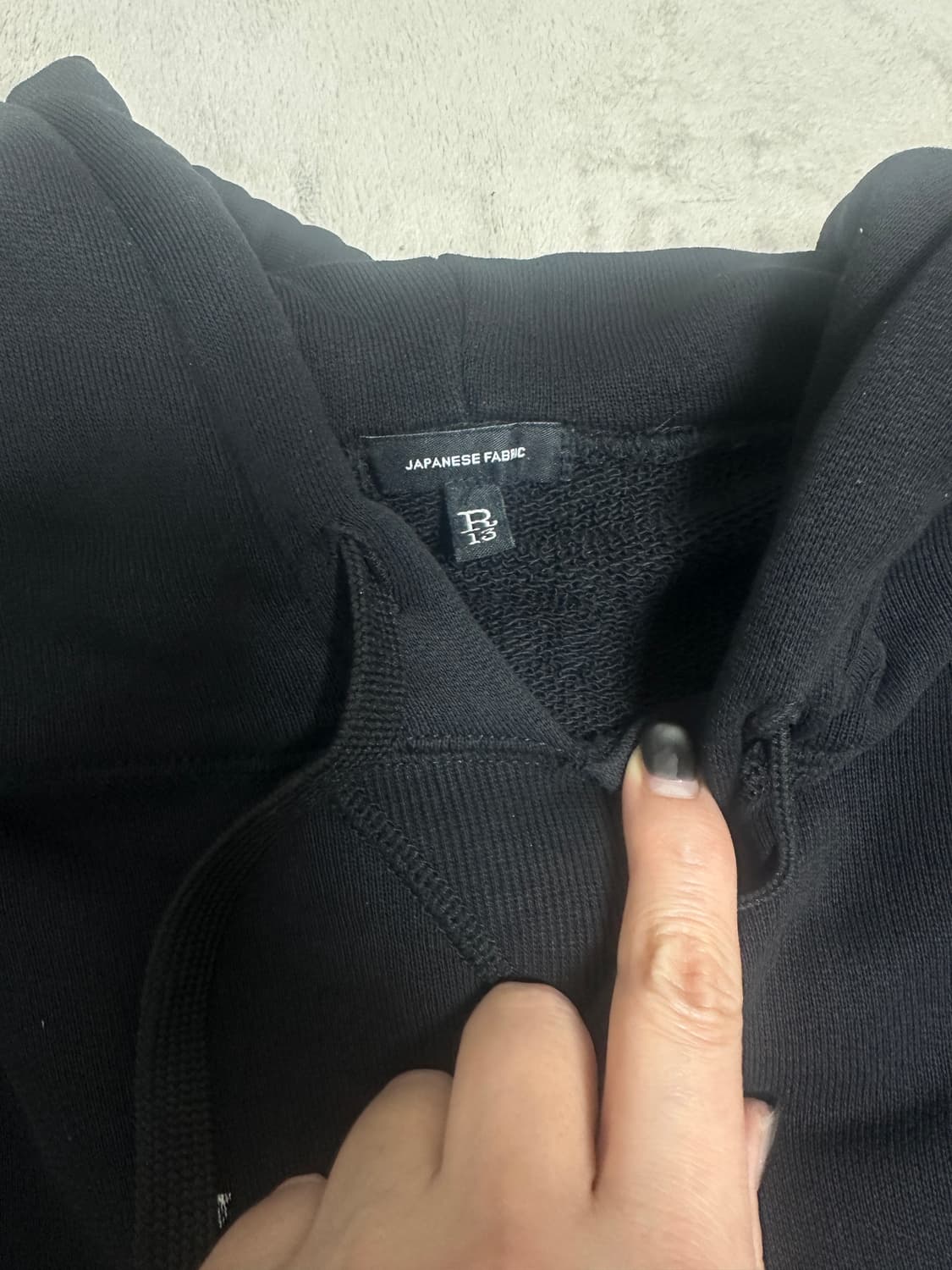 R13 뉴욕로고 후드티 상품이미지4